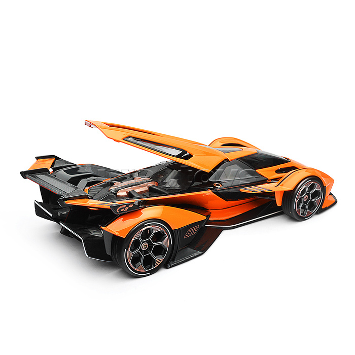 Машинка die-cast Lamborghini V12 Vision Gran Turismo, 1:18, оранжевая,