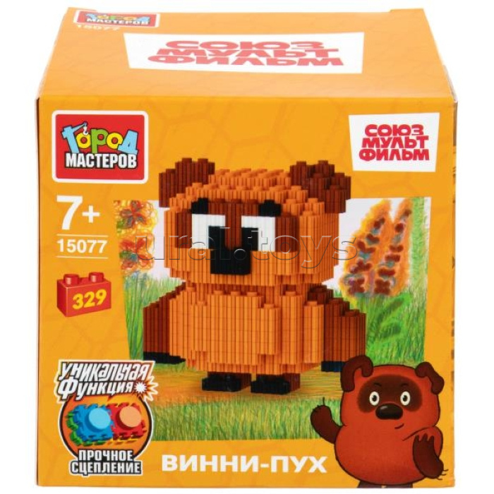 Конструктор 3D сборная фигурка "Винни Пух" 329 дет. Союзмультфильм