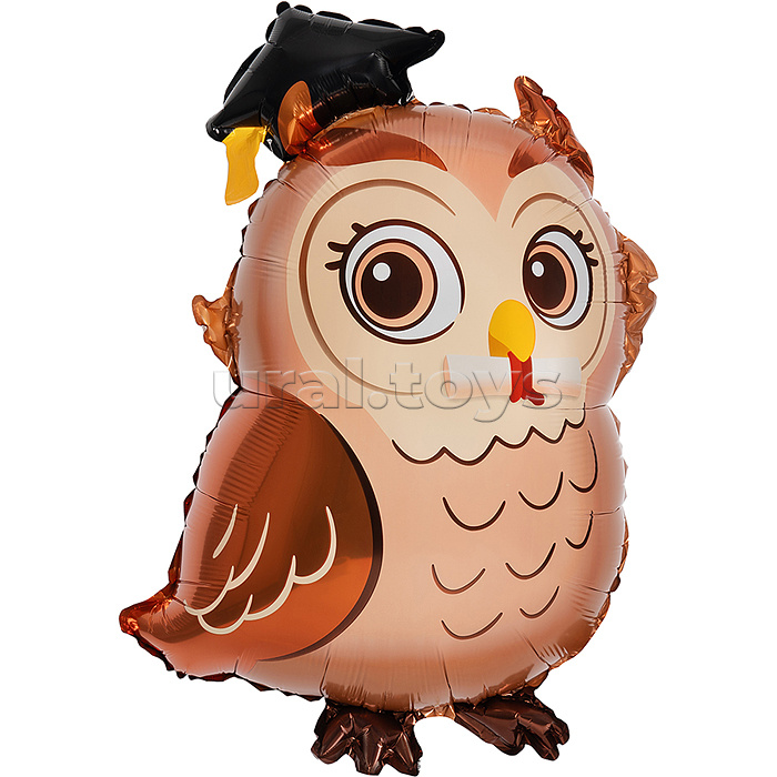 Шар (26''/66 см) Фигура, Сова Выпускник, 1 шт. в уп.