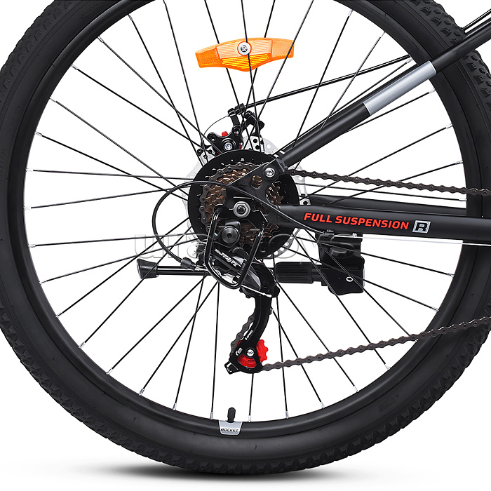 Велосипед 26" Rocket FS, цвет черный, размер 17"