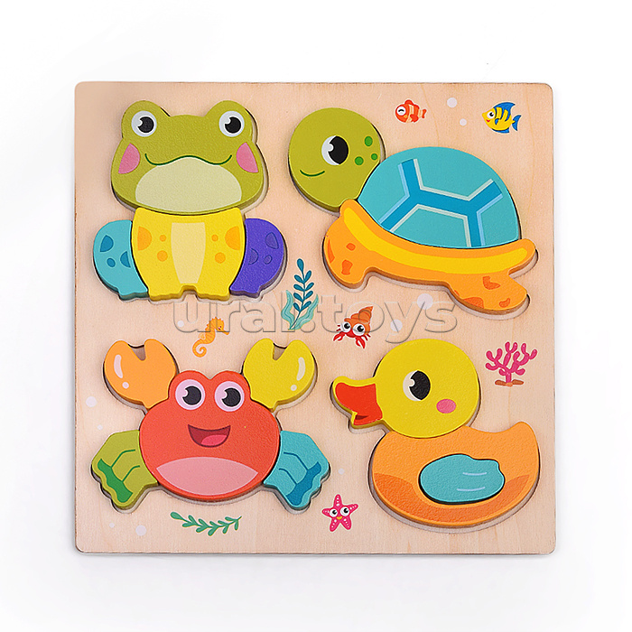 Пазл-вкладыш "Зверята"