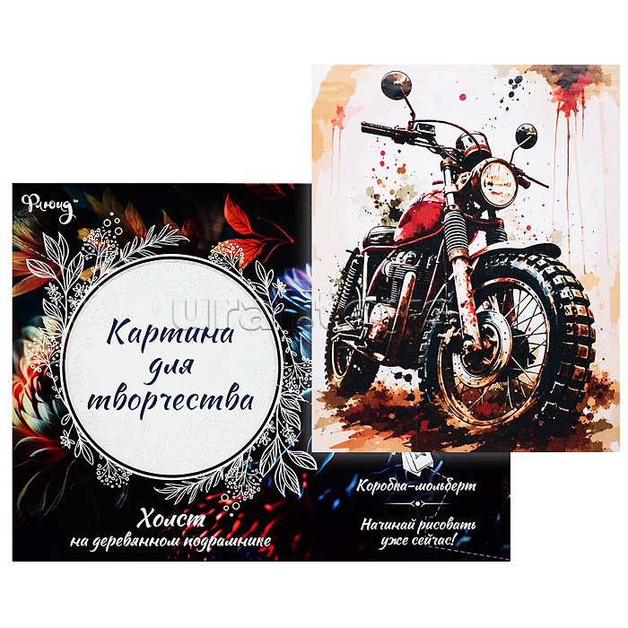 Картина по номерам 30х40 "Дух байкера" (16 цветов)