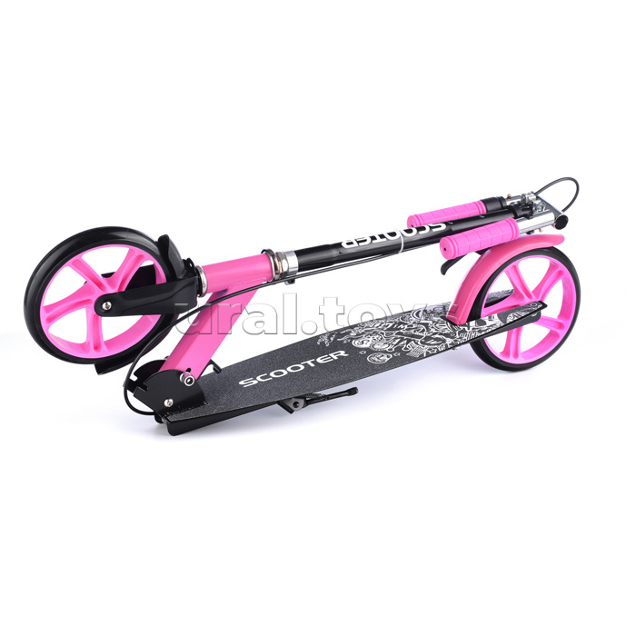 Самокат 2-х кол., розовый, PU/ 200 мм, ABEC 7, в коробке