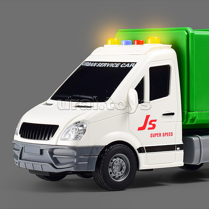 Машина "ЭкоКонтроль" 1:16 (свет, звук) в коробке (цвет зеленый)