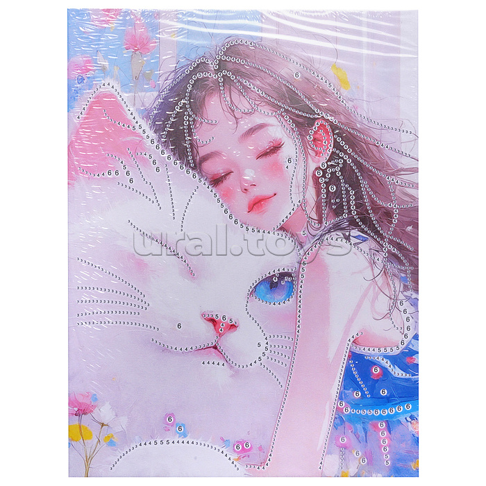 Мозаика алмазная "Обнимашки" 30*40 см.