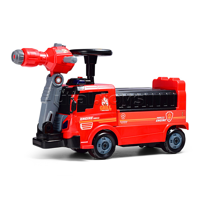 Каталка "Пожарный" в коробке