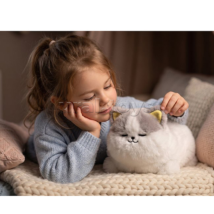 Мягкая игрушка "Кошка Мурыся" интерактивная, в коробке