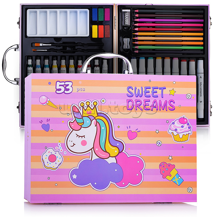 Набор для юного художника "Мечтающий Единорог" (53 предмета)