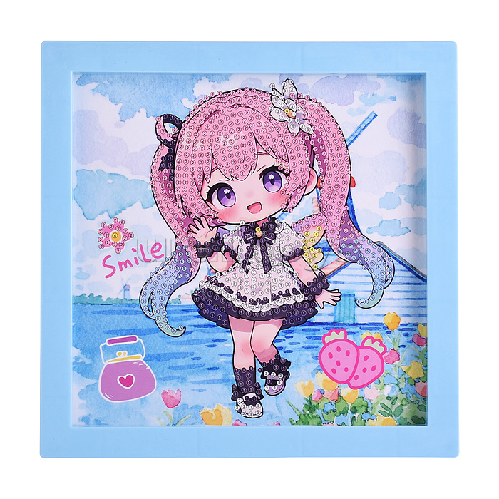Мозаика алмазная "Милая девочка" 20*20см