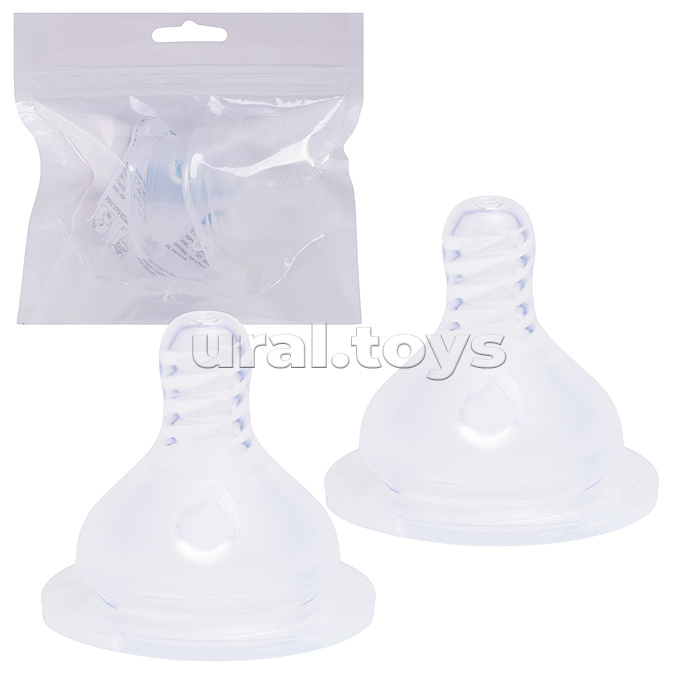 Комплект силиконовых сосок BABY FLOW + (широкое горло), размер L