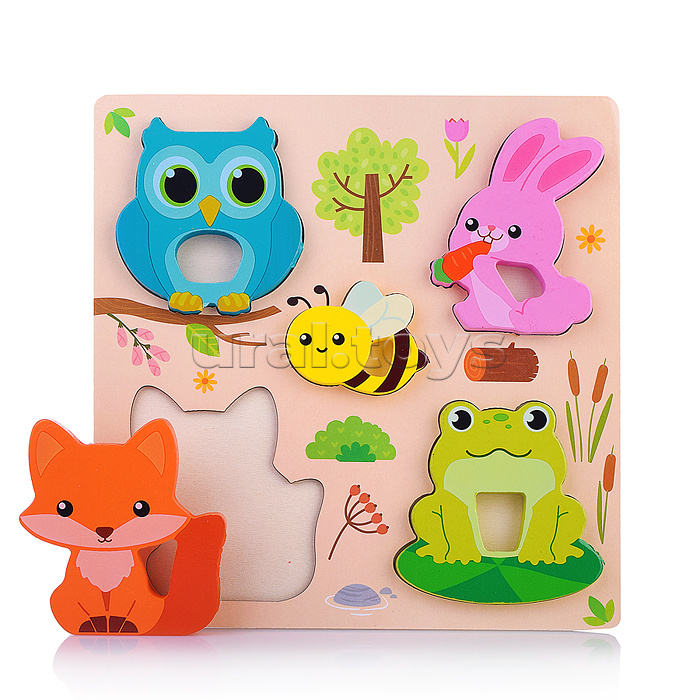 Пазл-вкладыш "Лесные жители"