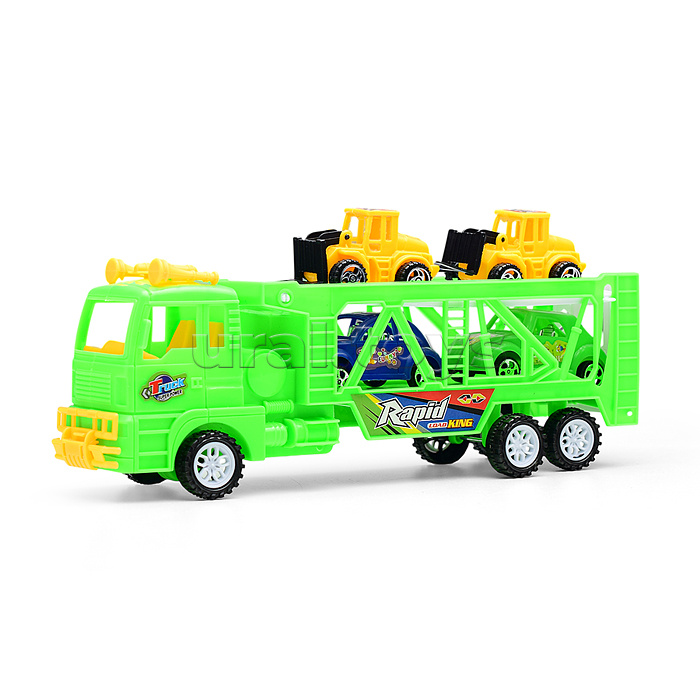 Автовоз с экскаватором, под колпаком