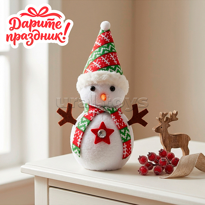 Новогоднее украшение Снеговик "Снежное чудо"