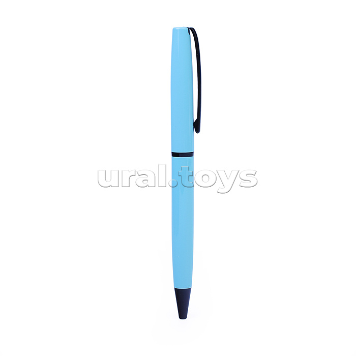 Ручка шариковая с поворотным механизмом TRI BL, синяя, пулевидный пиш.узел 0,7 мм, корпус металлический, сменный стержень 99 мм типа Parker,  подарочная упаковка