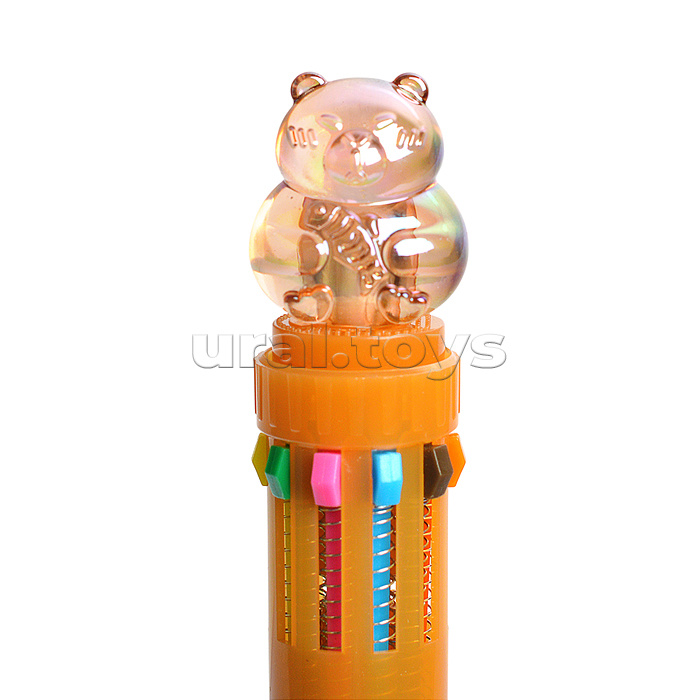 Ручка шариковая автоматическая 10-цветная "Капибара" 0,7 мм, синий, стеклянная серия Ручка шариковая автоматическая 10-цветная "Капибара" 0,7 мм, синий, стеклянная серия