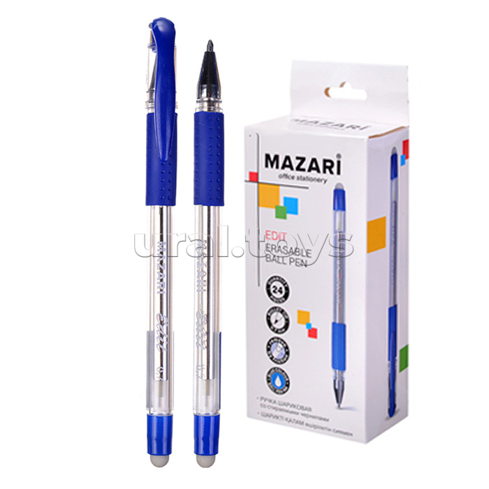 Ручка шариковая со стираемыми чернилами EDIT, синяя, пулевидный пиш.узел 0.7мм,термочувствительные