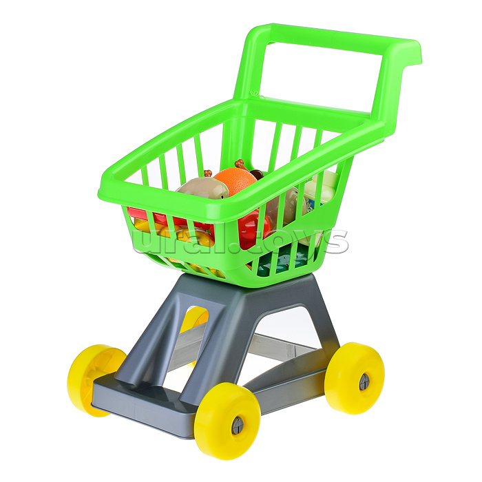 Тележка для супермаркета с продуктами