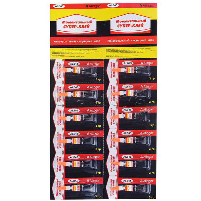 
Супер-клей 3 гр, блистер