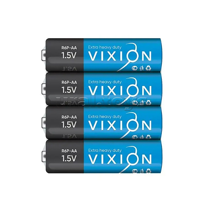 Батарейка солевая Vixion R6P - AA (плёнка 4шт) в коробке 24 блистера
