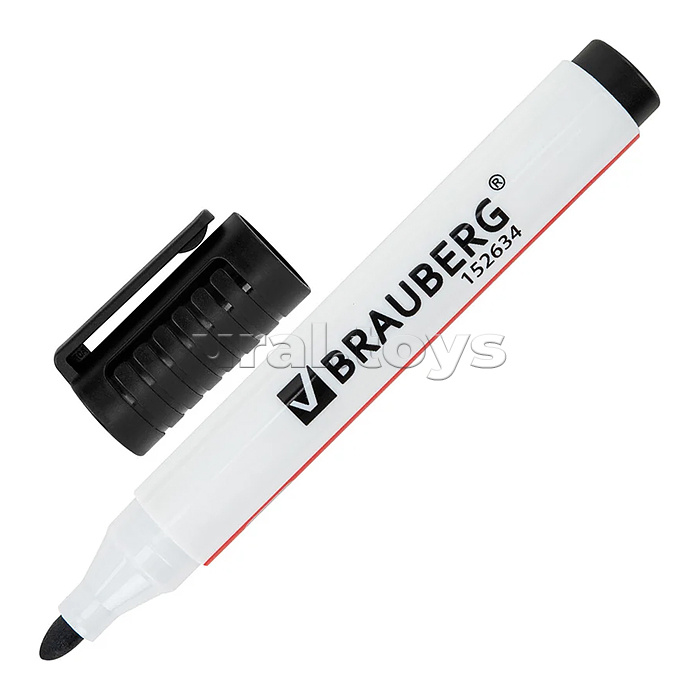 Маркер стираемый для белой доски черный "Ultra whiteboad marker" 3 мм, с клипом