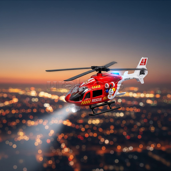 Машина "Спасательный пожарный вертолет" 1:14, в коробке