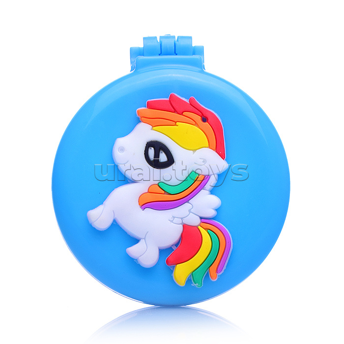 Расческа-мини массажная, в ассортименте, с зеркалом