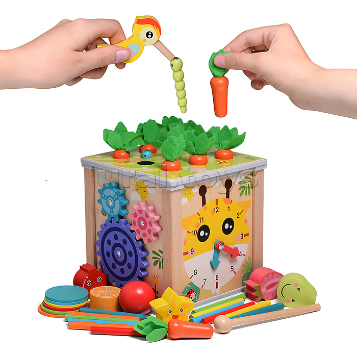 Бизиборд-Куб развивающий "Любимая ферма"