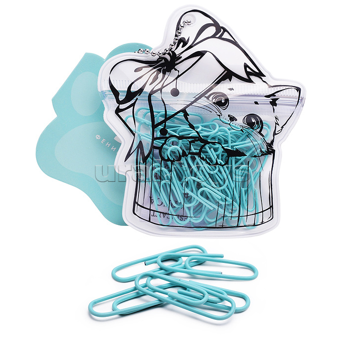 Скрепки канцелярские "Котенок в коробке" (40 шт. в наборе)