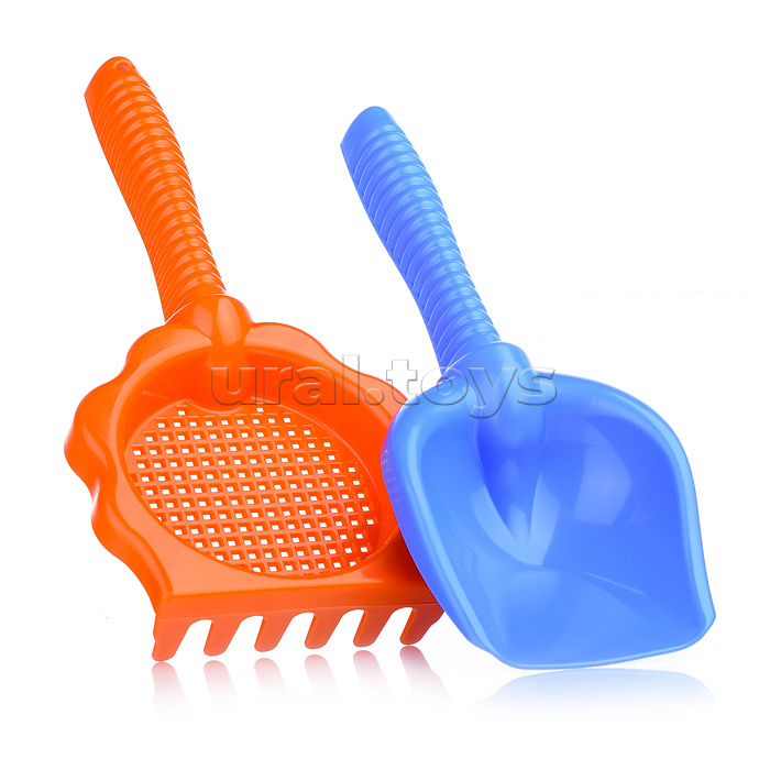 Песочный набор 2пр.(грабли-ситечко 25см, совок 26см)