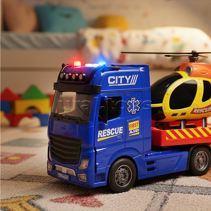 Машина "Автовоз-спасатель" (свет, звук) в коробке