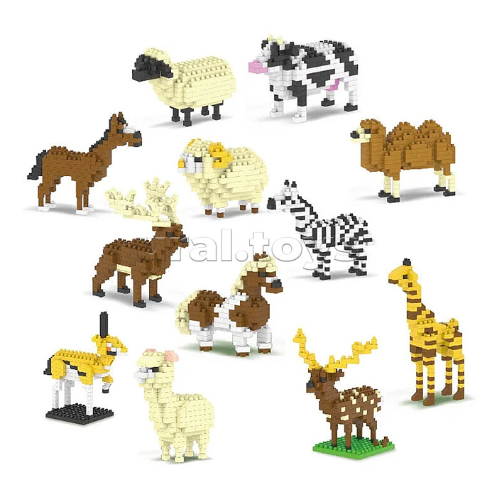 Конструктор "Парнокопытные животные" в ассортименте, в коробке