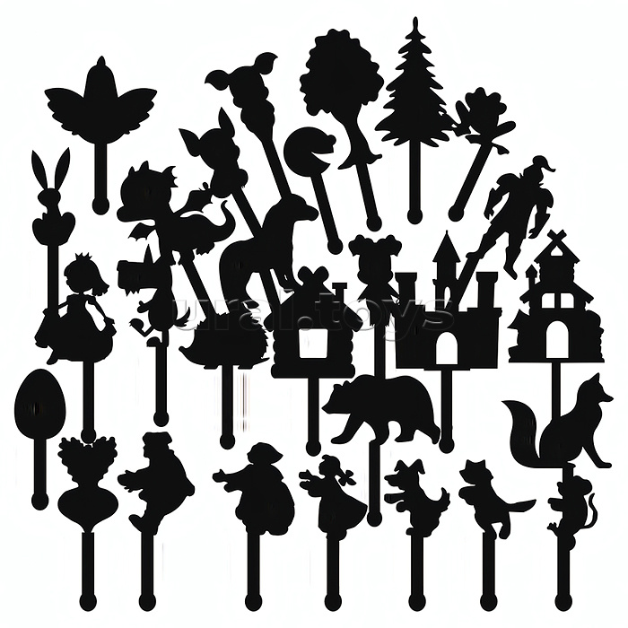 Игра настольная "ТеатрТеней" Театр на столе (5 сказок)