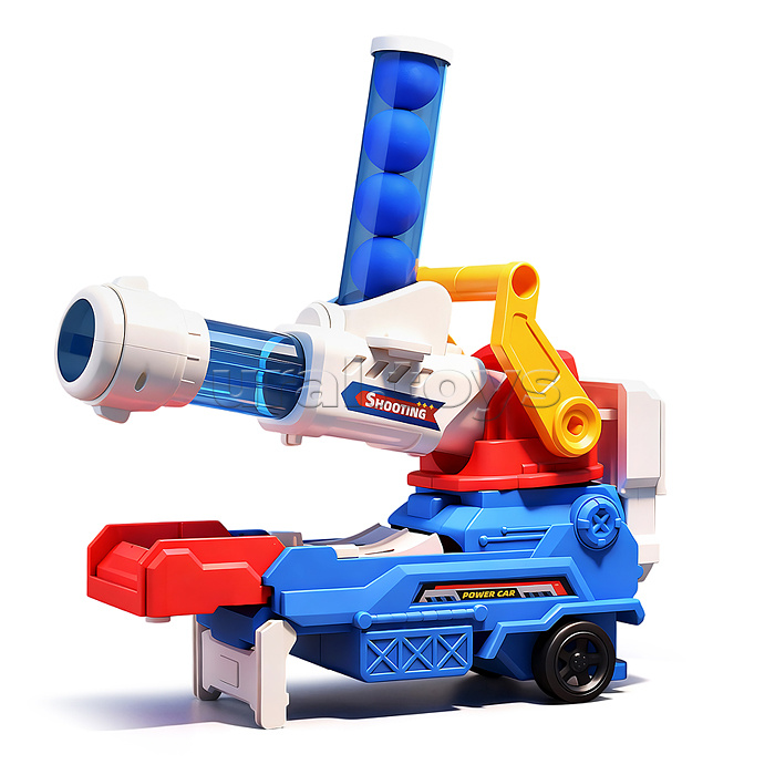 Паровоз с пушкой, в коробке