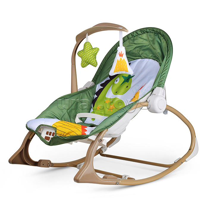 Шезлонг детский "Динозаврик" музыка, вибрация, в коробке