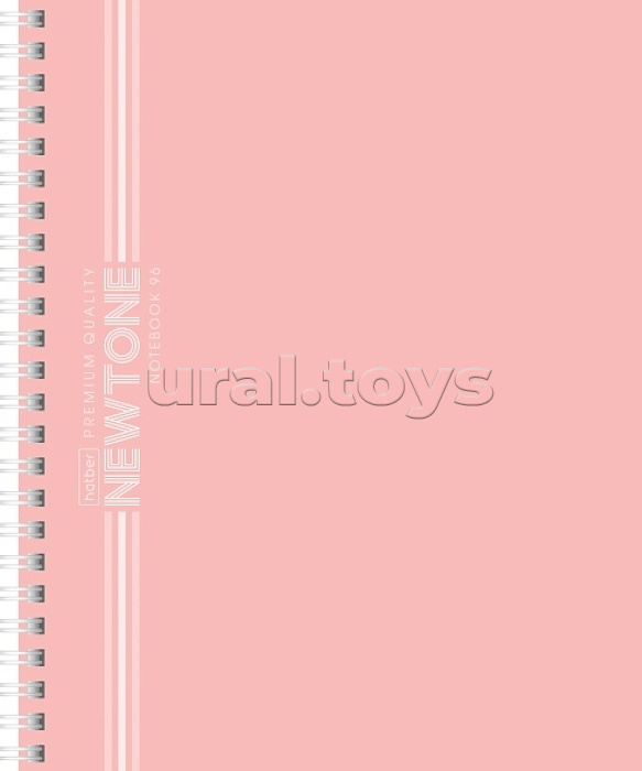 Тетрадь 96л. клетка "Розовый кварц" А5 на гребне Soft-touch NEWtone Pastel Premium