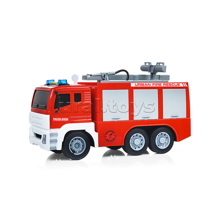Машина "Пожарная служба" 1:12 (свет, звук) в коробке
