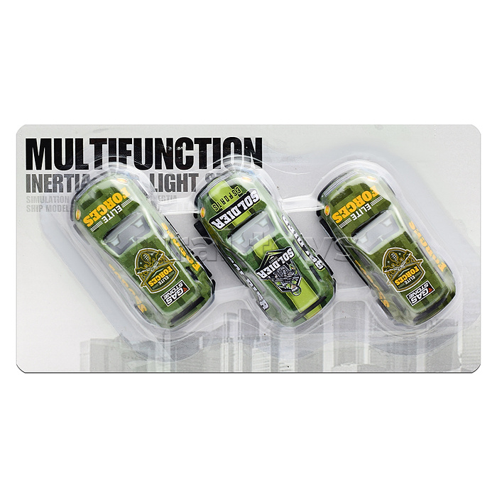 Катер "Военный патруль" с машинами, в коробке