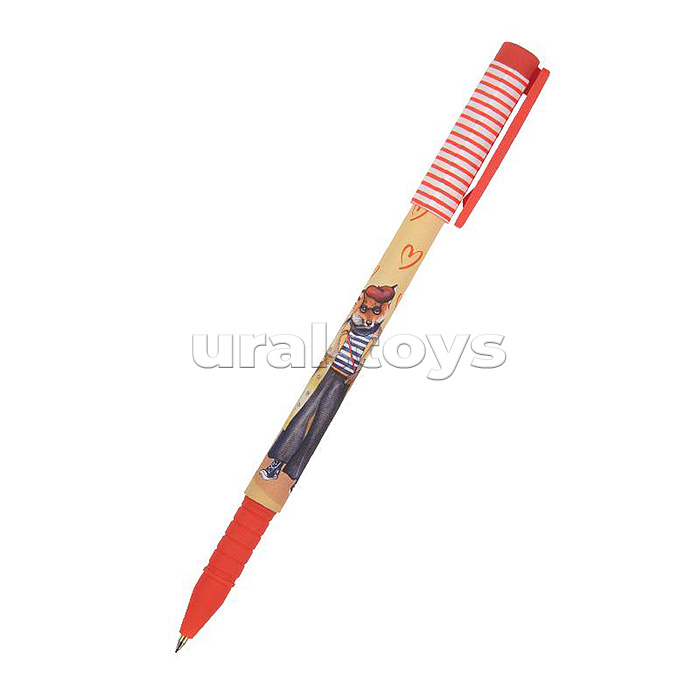 Ручка "FunWrite. Лиса в кедах" шариковая, 0.5 мм, синяя