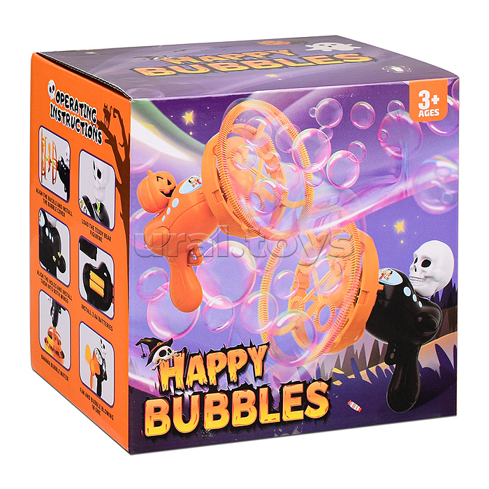 Пистолет "Череп" для мыльных пузырей, на листе