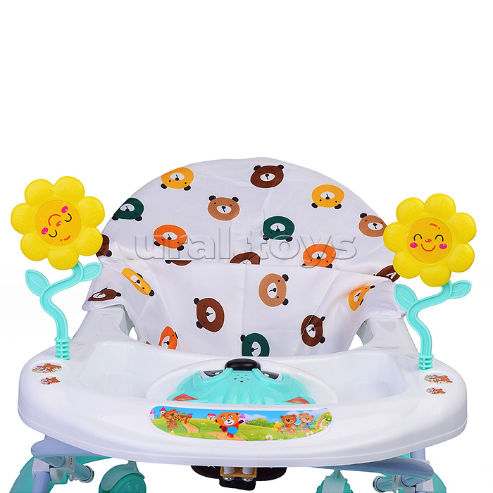 Ходунки "Цветочки" (цвет белый/мятный)