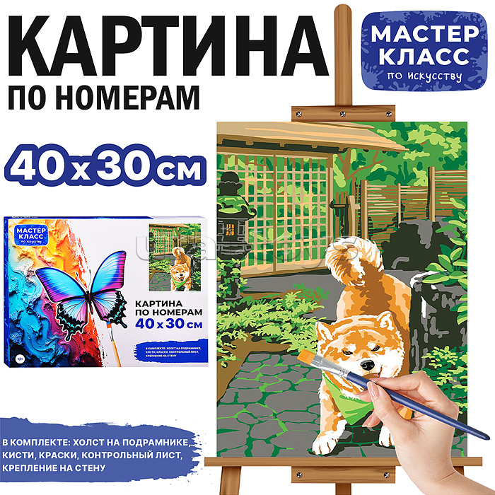 Набор для рисования "Картина по номерам 30х40см. Щенок"