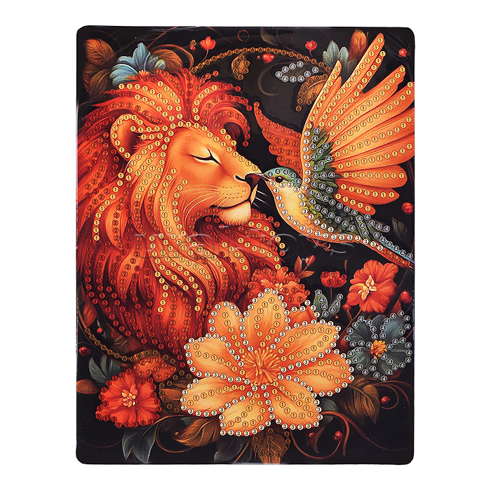 Мозаика алмазная "Царь зверей" 15*20см