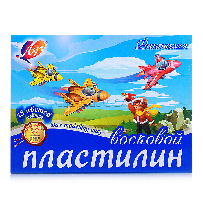 Пластилин мягкий (восковой) 18 цв."Фантазия" картон Пластилин мягкий (восковой) 18 цв."Фантазия" картон
