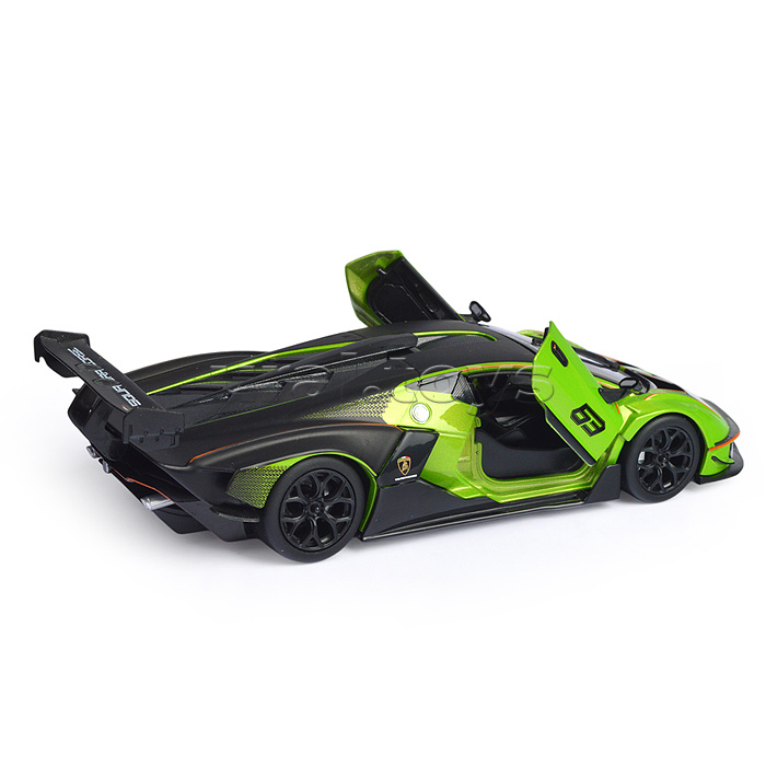 Гоночная машинка die-cast Lamborghini Essenza SCV12, 1:24, зеленая, открывающиеся двери