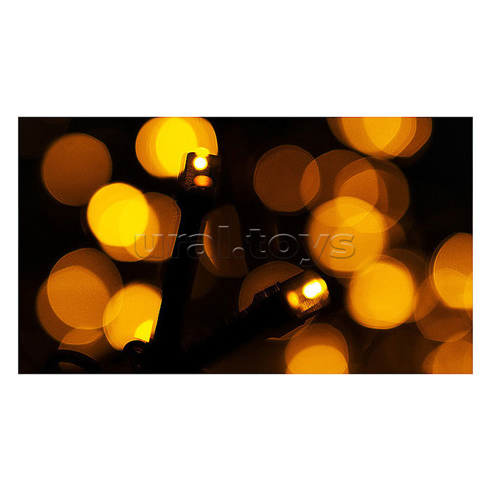 Электрогирлянда светодиодная 10 м, 100 ламп, теплый