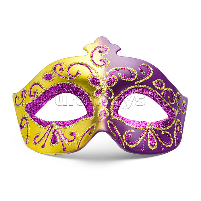 Маска карнавальная "Венецианская" (золотой орнамент)