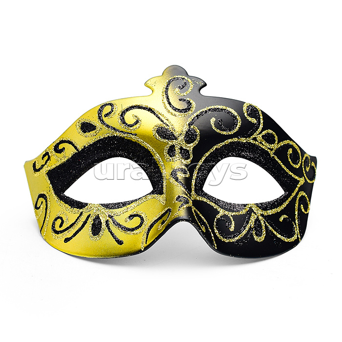 Маска карнавальная "Венецианская" (золотой орнамент)