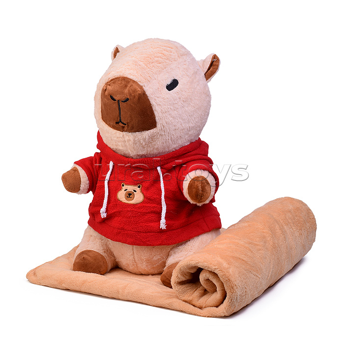 Мягкая игрушка "Капибара" с пледом