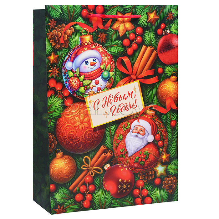 Пакет подарочный "С Новым годом!" (ML)