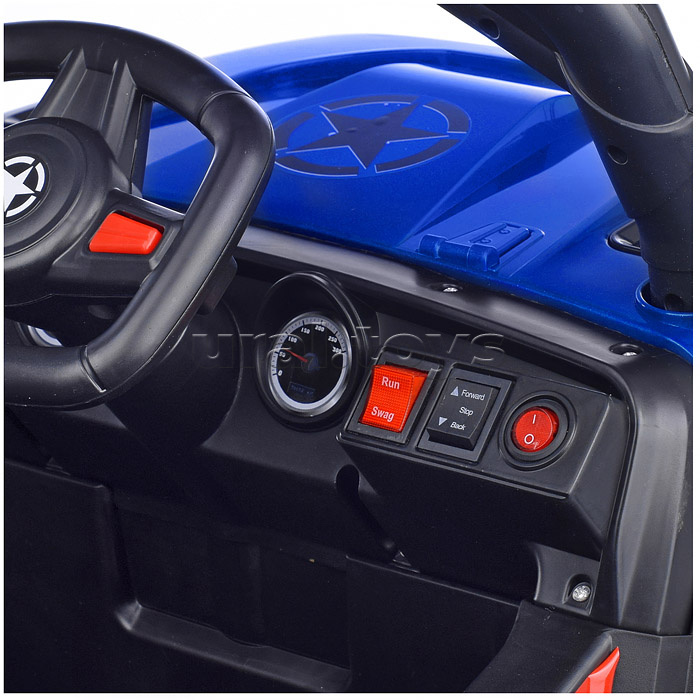 Электромобиль "Рустик" на аккумуляторе, с р/у управлением, в коробке (синий)